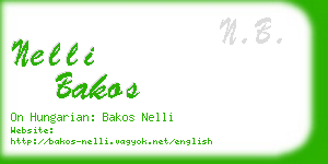 nelli bakos business card